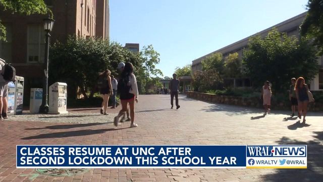 UNC students back to class following second lockdown of semester