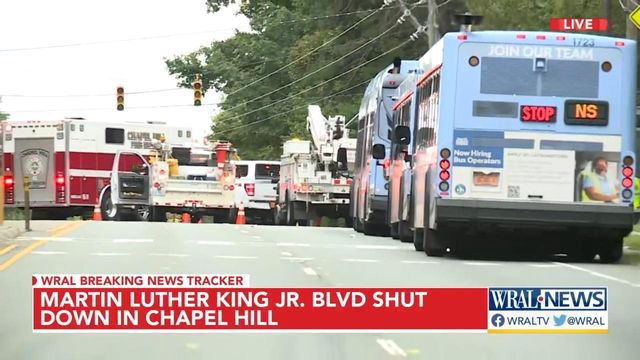 Martin Luther King Jr. Blvd shut down in Chapel Hill 