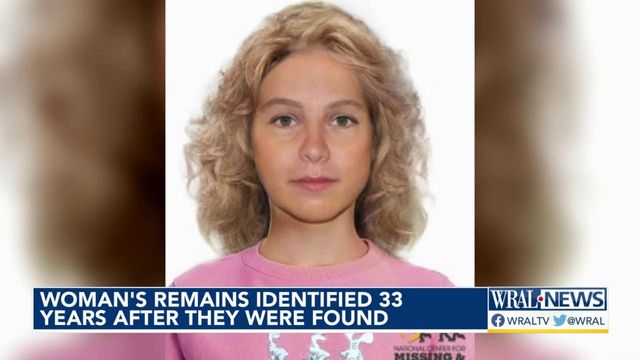Woman's remains identified 33 years after they were found