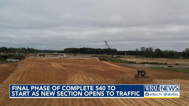 Final phase to Complete 540 to start as new section opens to traffic