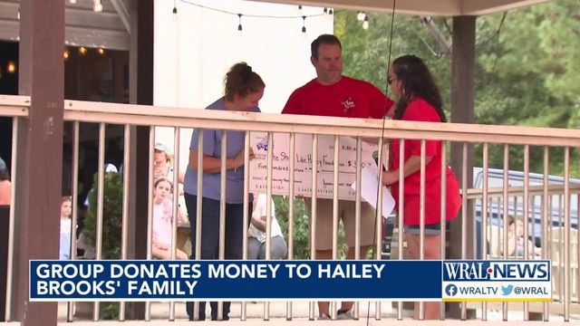 Group donates money to Hailey Brooks' Family