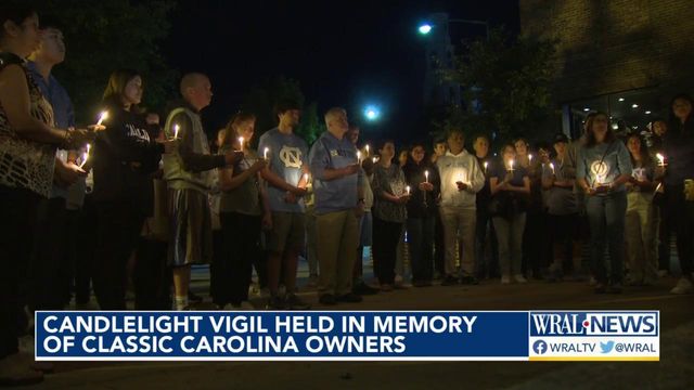 Candelight vigil held in memory of Classic Carolina owner and son