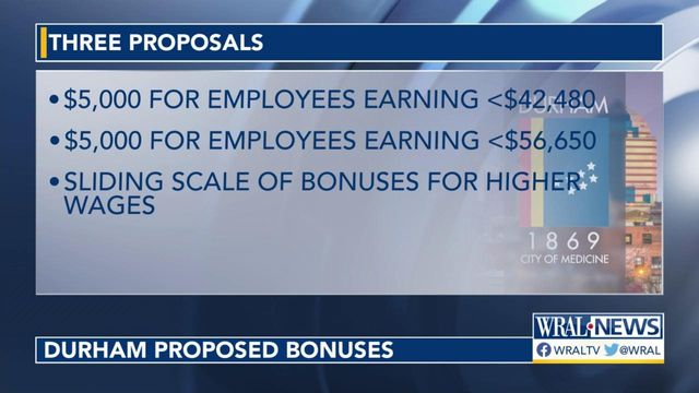 City of Durham workers discussing newest bonus proposals