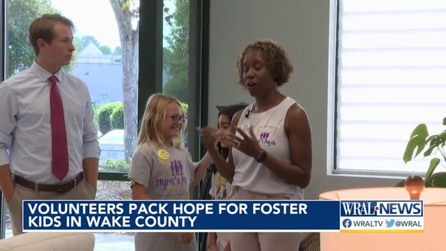 Volunteers pack hope for foster kids in Wake County