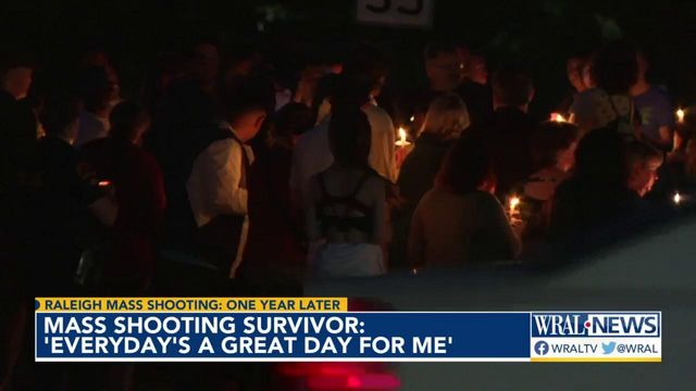 Mass shooting survivor: 'Everyday's a great day for me' 