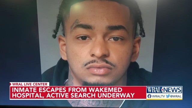 Inmate escapes from WakeMed Hospital, active search underway 