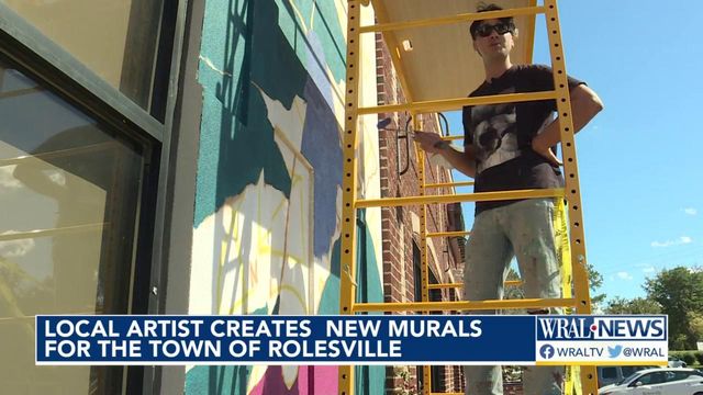 Local artist creates new murals for Rolesville