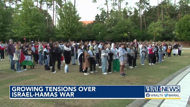 Growing tension over Israel-Hamas War as students gather at NC State for vigil