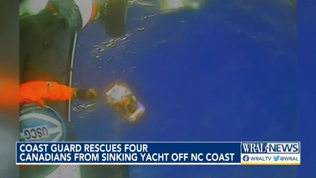 Coast Guard rescues 4 Canadians from sinking Yacht off NC Coast  