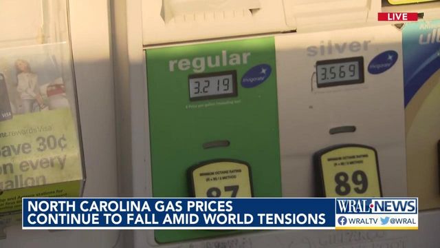 NC gas prices continue to fall amid world tensions