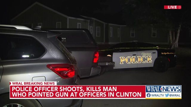 Police officer shoots, kills man who allegedly pointed gun at officers in Clinton