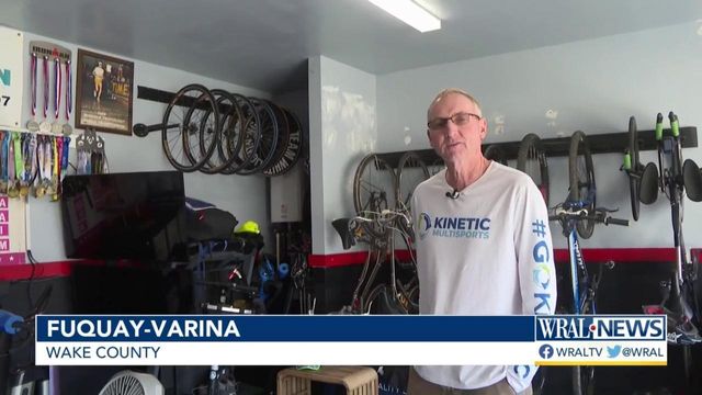 Retired Navy Veteran and Fuquay-Varina resident celebrates his success in Triathlete competitions
