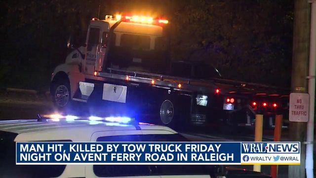 Man hit, killed by tow truck Friday night on Avent Ferry Road in Raleigh