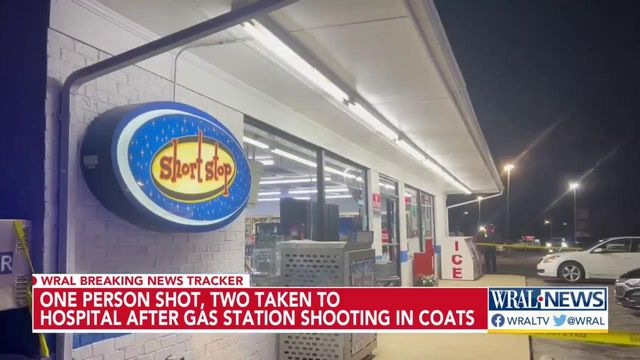 One person shot, two taken to hospital after gas station shooting in Coats