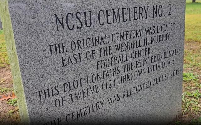 Grave sites of formerly enslaved men and women hidden for decades alongside Carter-Finley Stadium in Raleigh.