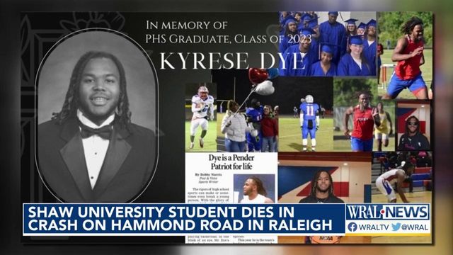 Shaw University student dies in crash on Hammond Road in Raleigh