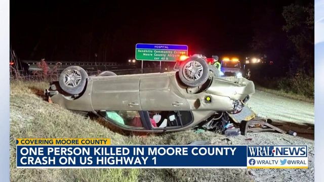 One person killed in Moore County crash on US Highway 1