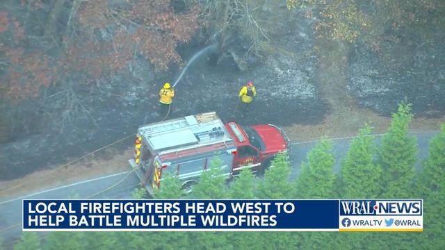 Local firefighters head west to help battle multiple wildfires.  