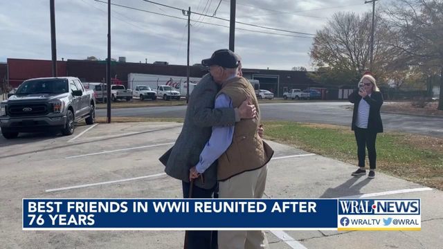 World War II vets share emotional reunion 76 years later in Durham