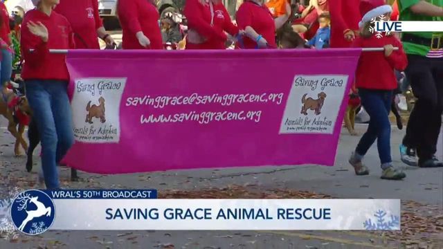 The Saving Grace Animal Rescue makes their Christmas parade debut!
