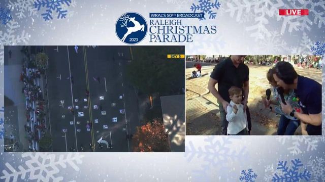 Adorable! WRAL anchor Dan Haggerty's son has surprising reaction to the Raleigh Christmas Parade