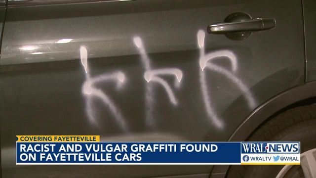 Racist and vulgar graffiti found on Fayetteville cars