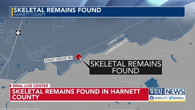 Skeletal remains discovered in Harnett County