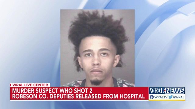 Murder suspect who shot two Robeson Co. deputies released from hospital