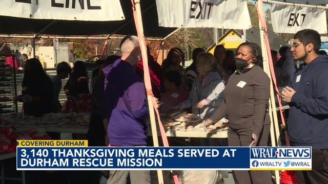 Over 3,000 Thanksgiving meals served at Durham Rescue Mission