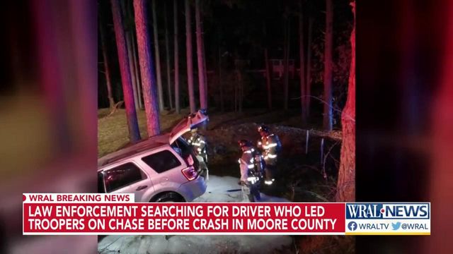 Driver vanishes after leading troopers on overnight chase 