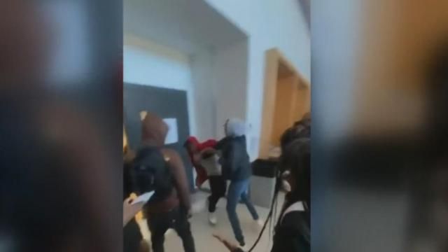 The mother of the student accused of stabbing two other students said the situation went too far.