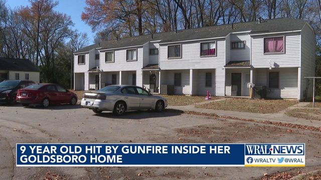 9-year-old girl hit by gunfire inside her Goldsboro home