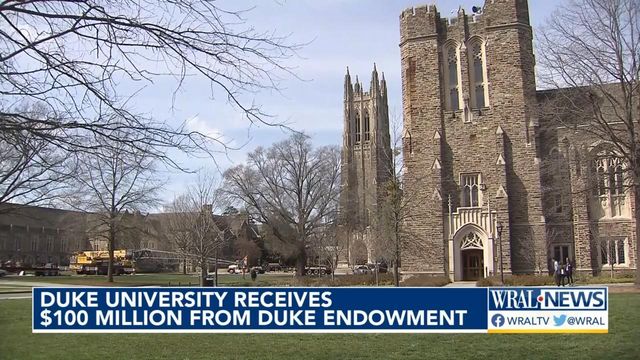 Duke University receives $100 million from Duke endowment