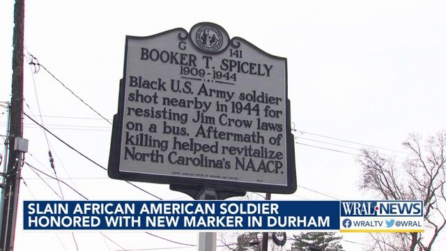 Historic marker memorializes Black veteran who died protesting Jim Crow laws in Durham