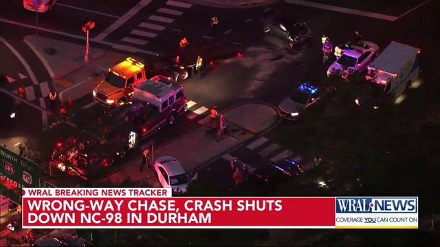 Wrong-way driver causes multi-car crash in Durham during police chase -  ABC11 Raleigh-Durham