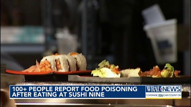 140 cases of food poisoning reported after eating at Sushi Nine 