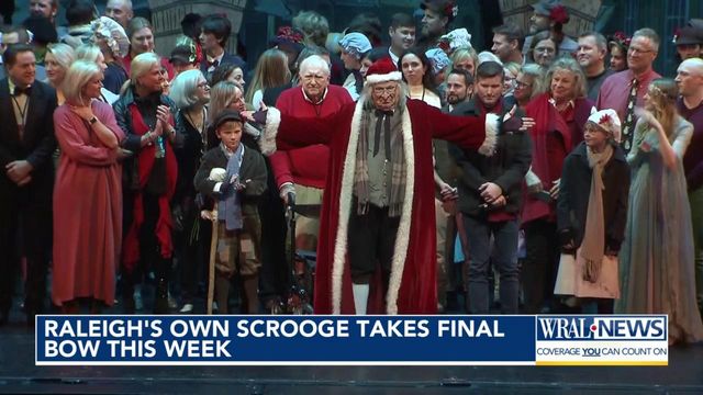Watch Raleigh's own Scrooge take final bow at Memorial Auditorium