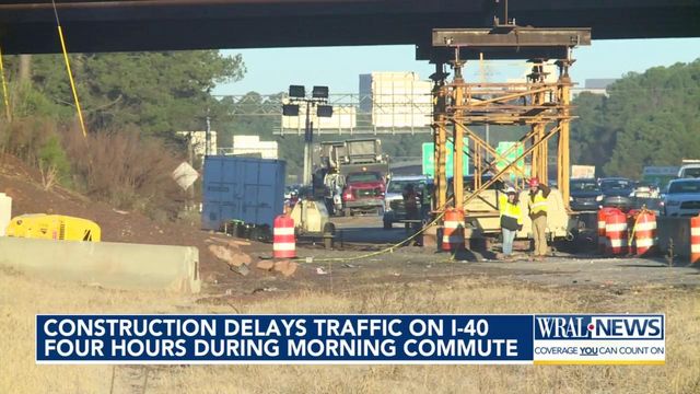Construction delays traffic on I-40 four hours during morning commute 