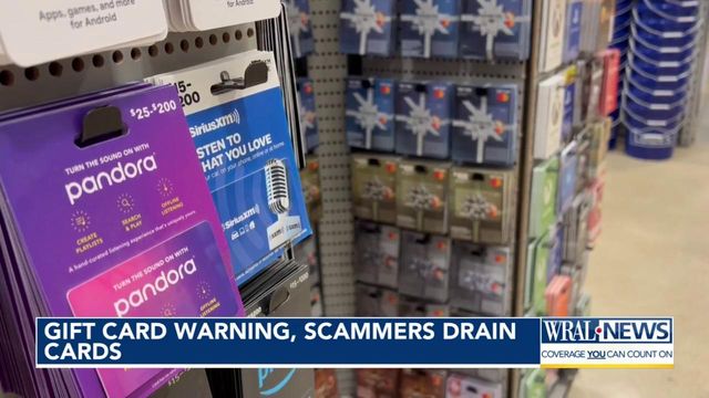 Gift card warning, scammers drain cards
