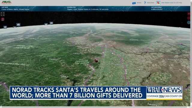 NORAD tracks Santa's travels around the world, more than 7 billion gifts delivered 
