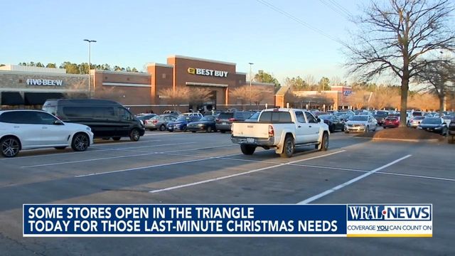 Some stores open in the Triangle today for those last-minute Christmas needs 