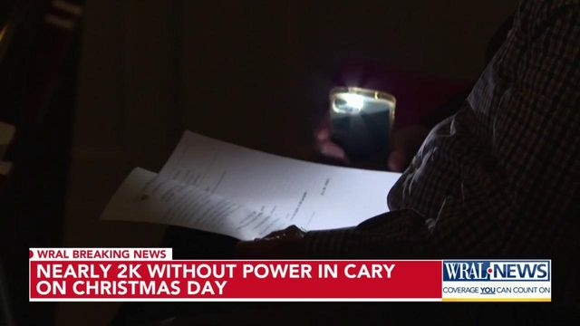 Christmas Day service held by candlelight during brief Cary power outage