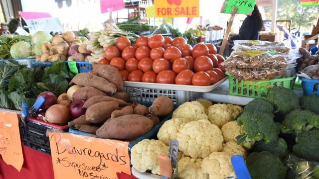 A shot of a produce stand at the North Carolina Farmers Market in Raleigh. A shot of a produce stand at the North Carolina Farmers Market in Raleigh.