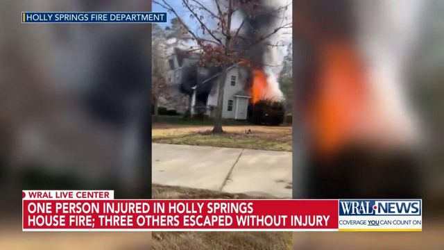 One person injured in Holly Springs house fire; several pets killed