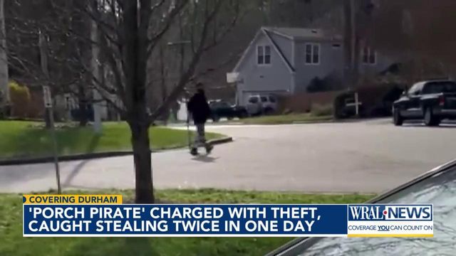 Alleged porch pirate charged with theft, caught stealing twice in one day