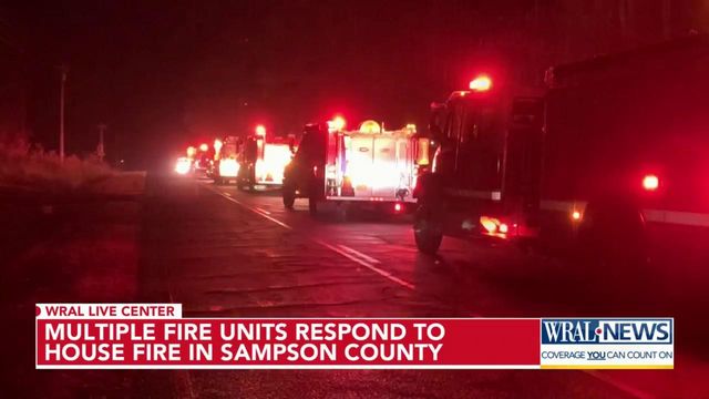 Multiple departments respond to house fire in Sampson County