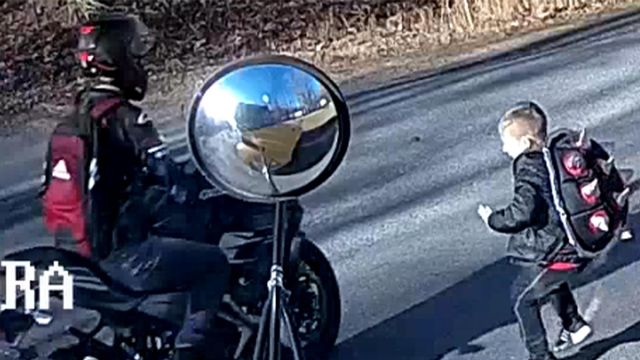 Close call: NC motorcyclist nearly misses child