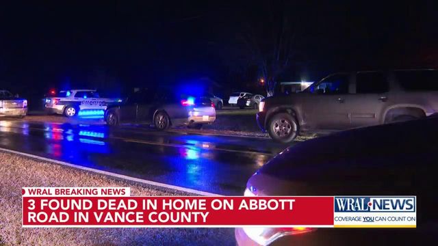 3 found dead in home on Abbott Road in Vance County 