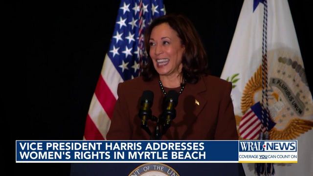 Vice President Harris addresses women's rights in Myrtle Beach