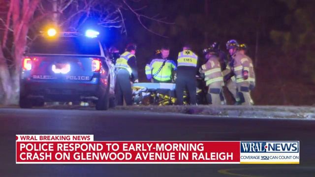 Man seriously hurt in early morning crash on Glenwood Avenue in Raleigh